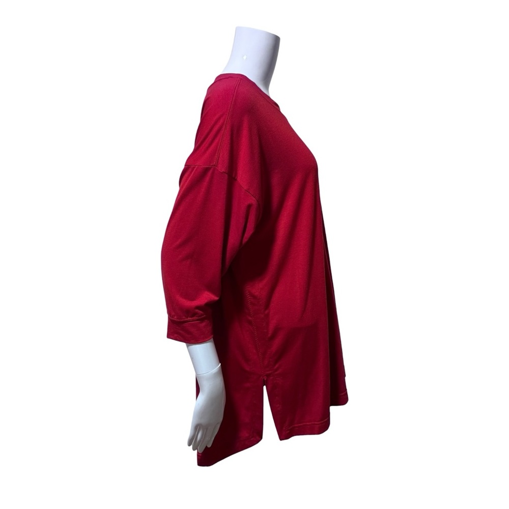 Athleta Tranquility Tunic Top Size Large Candy Red - Picture 3 of 8
